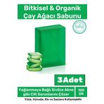 Özel Üretim %100 Doğal Koku Yüz Cilt Beyazlatıcı Organik Nemlendirici Çay Ağacı Sabunu 3 Adet