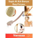 Özel Üretim %100 Doğal Selülit Önleyici Yumuşak Vücut Masaj At Kılı Saplı Uzun Banyo Duş Fırçası