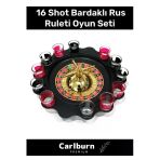 Özel Üretim 16 Shot Bardaklı Eğlence Parti Casino Yılbaşı Alkol Rus Ruleti Tekila Içki Evde Oyun Set