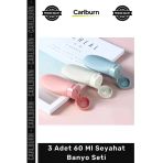 Özel Üretim 3 Adet 60 Ml Sızdırmaz Boş Şişe Şeffaf Kozmetik Şampuan Taşıma Seyahat Banyo Seti