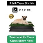 Özel Üretim 3 Katlı Evcil Hayvan Tuvalet Eğitim Halısı Yavru Köpek Yapay Çim Pet Park Temizlenebilir