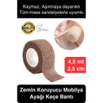 Özel Üretim 4,5 mt Zemin Koruyucu Ses Önleyici Keçe Bant Mobilya Eşya Ayağı Çizilmelere Karşı Koruma - Siyah - Diğer