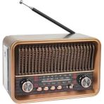 Özel Üretim Ahşap Nostaljik Radyo Bluetooth, USB Kumandalı Fm Elektrikli & Pilli Çalışan Modern Tasarım - NOSTALJİK RADYO KÜÇÜK