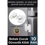 Özel Üretim Buzdolabı Çekmece Dolap Pencere Sabitleyici 10 Adet Çocuk Bebek Koruyucu Güvenlik Kilidi