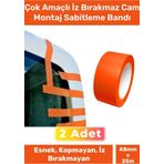 Özel Üretim Çok Amaçlı Araba Kopmayan Iz Bırakmaz Pvc 25 Metre Cam Montaj Sabitleme Bandı - 2 Adet