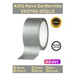 Özel Üretim Çok Amaçlı Su Geçirmez Sızdırmaz Güçlü Dayanıklı Izolasyon Gri Tamir Bandı 48 mm 10 mt 4