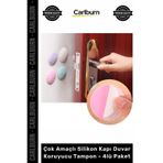 Özel Üretim Darbe Emici Beyaz Mobilya Çok Amaçlı Silikon Kapı Duvar Koruyucu Tampon 4Lü Paket