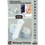Özel Üretim Dayanıklı Güvenlik Çocuk Odası Bebek Odası Pvc Pencere Kapı Kırılmaz Emniyet Kilidi - Beyaz