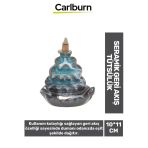 Özel Üretim Dekoratif İthal Parlak Şelale Seramik Geri Akış Tütsülük & Oda Kokusu Biblo 10*11 Cm