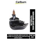 Özel Üretim Dekoratif İthal Parlak Şelale Seramik Geri Akış Tütsülük & Oda Kokusu Biblo 10*12 Cm