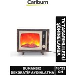 Özel Üretim Dekoratif Piili Pirize Fiş Takılabilir Dumansız Tv Tasarımlı Ledli Şömine Lamba