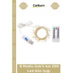 Özel Üretim Dekoratif Şerit Peri Aydınlatma Uzaktan Kumandalı 8 Modlu Usb'li 6M 200 Led Gün Işığı
