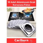 Özel Üretim Estetik Görünümlü Pratik Şık Dayanıklı Gümüş Alüminyum Ocak Koruyucu Folyo - 10 Adet