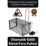 Özel Üretim Etkili Pratik Güvenli Hayvan Kemirgen Kontrolü Yaylı Otomatik Kilitli Metal Fare Kafesi