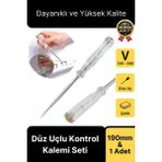 Özel Üretim Ev Ofis Akım Test Uzun Vida Tornavida Düz Uçlu Elektrik Kontrol Kalemi Seti 190MM-1 Adet