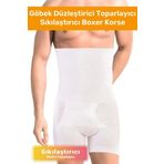 Ozel Uretim Gobek Duzlestirici Toparlayici Sikilastirici Bel Inceltici Erkek Duble Boxer Korse