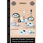 Özel Üretim Hediye Cep Aynası Yumuşak Aksesuar Sevimli Panda Tasarımlı Peluş Anahtarlıklı Ayna