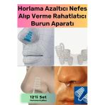 Özel Üretim Horlama Azaltıcı Nefes Alıp Verme Rahatlatıcı Uyku Önleyici Burun Delik Aparat 12'li Set