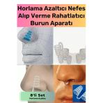 Özel Üretim Horlama Azaltıcı Nefes Alıp Verme Rahatlatıcı Uyku Önleyici Burun Delik Aparatı 8'li Set