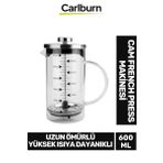 Özel Üretim Isıyı Uzun Süre Koruyan Süzgeçli Bitki Çayı Demliği Filtre Kahve French Press 600 ml