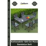 Özel Üretim Katlanabilir Bahçe Balkon Taşınabilir Alüminyum Kamp Piknik Plaj 120 Cm Masa Sandalye Seti