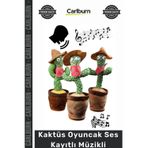 Özel Üretim Konuşan Dans Eden Sese Duyarlı Eğitici Peluş Bebek Kaktüs Oyuncak Ses Kayıtlı Müzikli