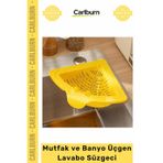 Özel Üretim Köşe Uyumlu Ergonomik Plastik Evye Organizer Atık Mutfak Banyo Üçgen Lavabo Süzgeci
