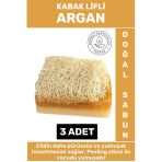Özel Üretim Masaj Etkili Nemlendirici Kuruluk Giderici Doğal Kabak Lifli Argan Sabunu 3 Adet