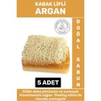 Özel Üretim Masaj Etkili Nemlendirici Kuruluk Giderici Doğal Kabak Lifli Argan Sabunu 5 Adet