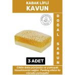 Özel Üretim Masaj Etkili Nemlendirici Kuruluk Giderici Doğal Kabak Lifli Kavun Sabunu 3 Adet