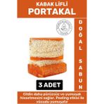 Özel Üretim Masaj Etkili Nemlendirici Kuruluk Giderici Doğal Kabak Lifli Portakal Sabunu 3 Adet