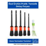 Özel Üretim Pratik Islak Kuru Otomobil Oto Araç Araba Klima Temizlik Detay Fırçası 5+1 Set