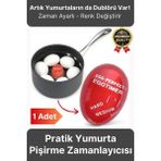 Özel Üretim Pratik Zaman Ayarlı Renk Değiştiren Dublör Yumurta Pişirme Haşlama Zamanlayıcısı 1 Adet - Kırmızı