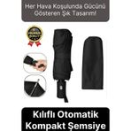 Özel Üretim Rüzgara Dayanıklı Su Geçirmez Konforlu Sağlam 8 Telli Kılıflı Otomatik Kompakt Şemsiye