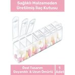 Özel Üretim Sağlık Dostu Abs Plastik Haftalık Günlük 7 Bölmeli İlaç Hap Kutusu
