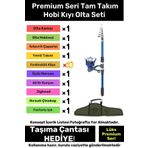 Özel Üretim Şık Taşıma Çantalı Hazır Kurulu Balık Tam Takım Hobi Kıyı Olta Seti - 3m Kamış Hediyeli