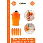 Özel Üretim Silikon Koruyucu Bahçe Mutfak Hasat Bıçağı Pratik Baş Parmak Sebze Ayıklayıcı Set Kadın