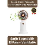 Özel Üretim Taşınabilir USB Şarjlı Sessiz 2 Kademeli Serinletici Tutmalı Masa El Fanı Vantilatör