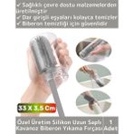 Özel Üretim Yüksek Kaliteli Çevre Dostu Uzun Saplı Kavanoz Bardak Biberon Temizleme Fırçası 33 cm