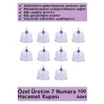 Özel Üretim Yüksek Kaliteli Selülit Çatlak Giderici Vakumlu 7 Numara Hacamat Kupası 100 Adet