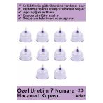 Özel Üretim Yüksek Kaliteli Selülit Çatlak Giderici Vakumlu 7 Numara Hacamat Kupası 20 Adet