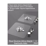 Özel Üretim Yüksek Kaliteli Suya Neme Ekstra Dayanıklı Montajsız Ultra Güçlü Vantuzlu Askı 1 Adet