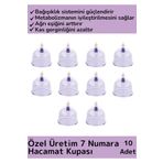 Özel Üretim Yüksek Kaliteli Vakumlu 7 Numara Hacamat Kupası 10 Adet