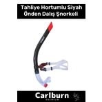 Özel Üretim Yüksek Slikon Kaliteli Tahliye Hortumlu Siyah Önden Dalış Havuz Eğitim Şnorkeli