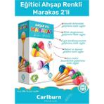 Özel Üretim Zeka Geliştirici Eğitici Kişisel Gelişim Çocuk Ahşap Renkli Marakas 2'li