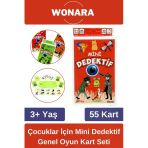 Özel Zeka Geliştirici Eğitici Ailece Çocuklara Eğlenceli Mini Dedektif Genl Oyun Kart Seti
