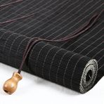 Özelleştirilebilir Bambu Kıvrılabilir Gölge - Siyah Retro Panjur Işık Filtreleme Pencere ve Kapılar için Gizlilik Koruması (60 x 180 cm)
