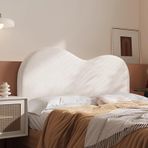 Özelleştirilebilir Bulut Şekli Yumuşak Peluş Yatak Başlığı Yastığı Çıkarılabilir Fermuar Çarpışma Önleyici Sırt Yastığı Rahat Beyaz Dekor 150 x 65 cm / 59 x 25,6 inç