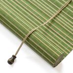 Özelleştirilebilir Retro Bambu Stor Perde Yeşil ve Beyaz Roma Karartma Güneşlik Pencere ve Kapılar için 95 x 190 cm Şık Bölmeli Kapı Perdesi