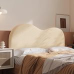 Özelleştirilebilir Yumuşak Kadife Yatak Başlığı Yastığı - Peluş Çarpışma Önleyici Bulut Yastığı Çıkarılabilir Fermuar Rahat Cilt Dostu Tasarım 190 x 65 cm (Süt Çay Rengi) Yatak Odası Dekoru için